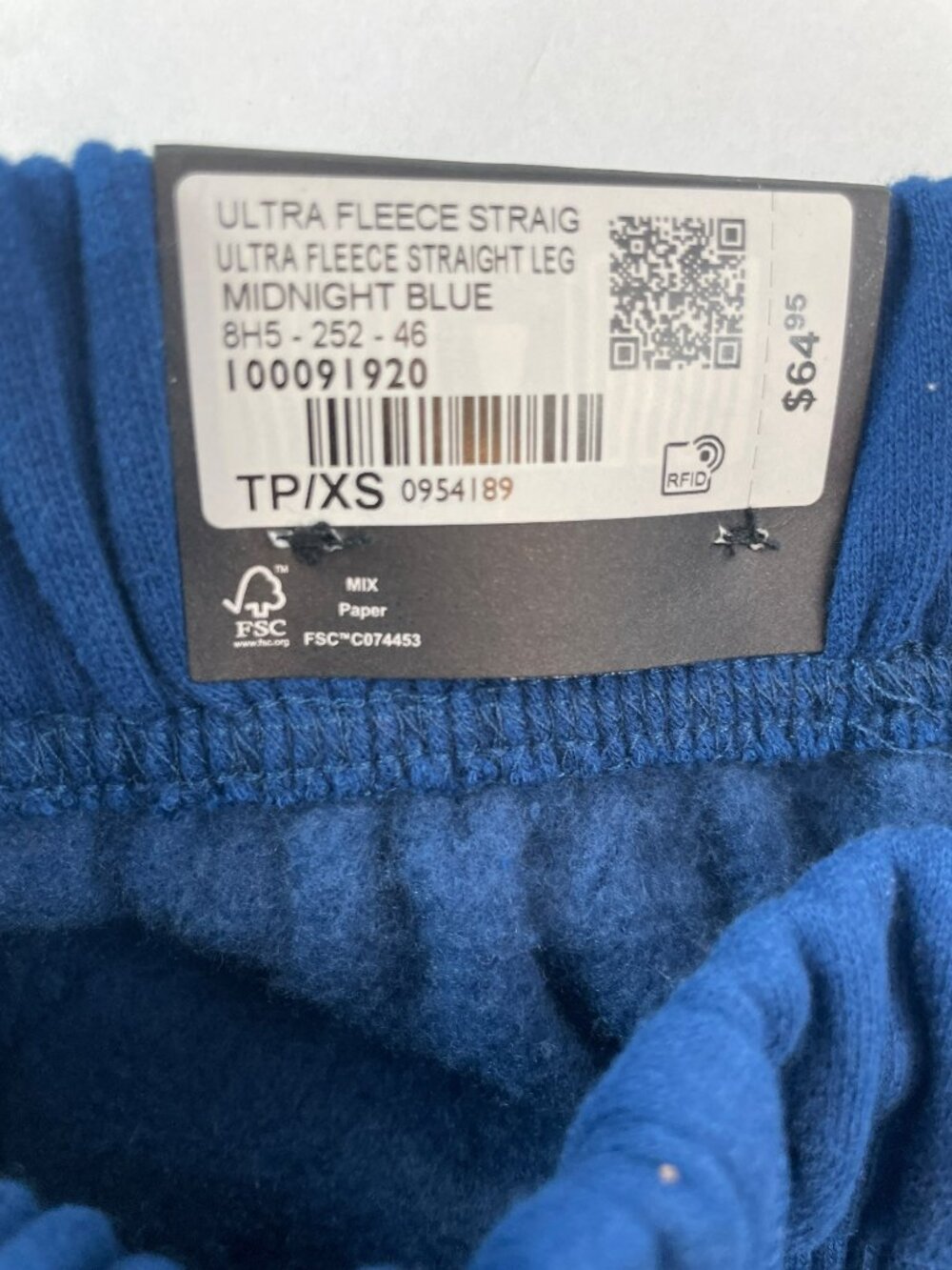 Garage Ultra Fleece Straight Leg Sweatpants Midnight Blue Women's Sz XS $65 NWT - Picture 6 of 9